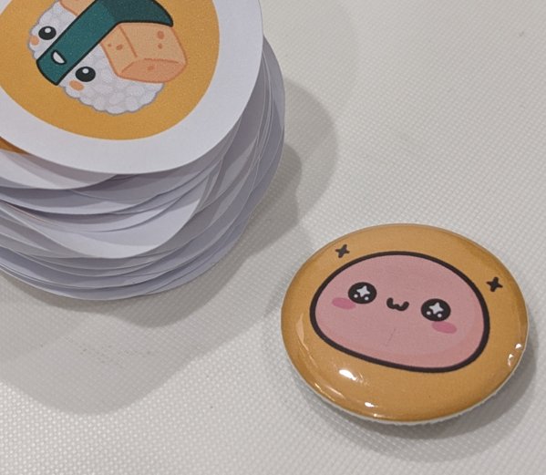 Sushi party badges
